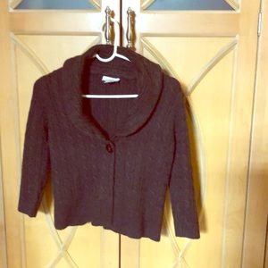 Ann Taylor Loft brown cardigan small